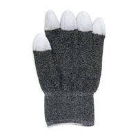 アズワン 制電手袋 導電性タイプ 指先コート L 1袋(10双入) APCC-2-L 1袋(10双) 4-7132-02（直送品）