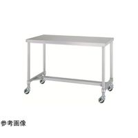 アズワン ステンレス作業台(H枠/キャスター付)SUS304 600×450×800mm WHNC-6045-800-RE100 1台（直送品）
