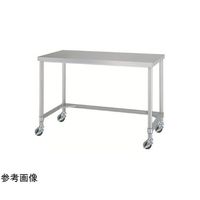 アズワン ステンレス作業台(三方枠/キャスター付)SUS430 450×450×800mm WTC-4545-800-NE100 1台（直送品）