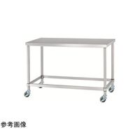 アズワン ステンレス作業台(四方枠/キャスター付)SUS430 450×450×1200mm WZC-4545-1200-NE100 1台（直送品）