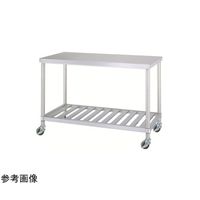 アズワン ステンレス作業台(スノコ棚/キャスター付)SUS304 750×450×800mm WSNC-7545-800-NE100 1台（直送品）