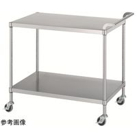 ステンレスワゴン(ベタ棚/ガードナシ2段)SUS304 900×450×800mm MN02-9045-800-SNE100_SH 1台（直送品）