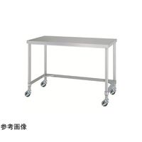 アズワン ステンレス作業台(三方枠/キャスター付)SUS304 1500×600×800mm WTNC-15060-800-RE100 1台（直送品）
