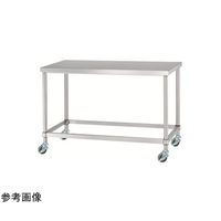 アズワン ステンレス作業台(四方枠/キャスター付)SUS304 900×900×800mm WZNC-9090-800-NE100 1台（直送品）