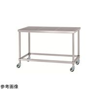 ステンレス作業台(パンチング天板・四方枠/キャスター付)SUS304 900×450×800mm PWZNC-9045-800-NE100（直送品）