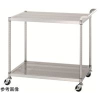 ステンレスワゴン(パンチング棚/ガードナシ2段)SUS304 750×600×800mm PMN02-7560-800-RE75_SH 1台（直送品）