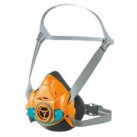 重松製作所 防じん・防毒両検定マスク 半面形 Lサイズ 蜜柑色 TW11C(L)OR 1個 68-5775-05（直送品）