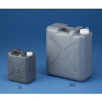 アズワン 平角缶(1ケ口)20L グレー 1ケース(5本入) 69-5600-85 1ケース(5本)（直送品）