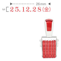 サンビー シルバー回転印 曜日入日付 5号6連[明朝体] SR-DW5M 1個（直送品）