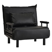 タマリビング 折りたたみソファベッド 幅875mm ブラック（PVC） 1台（直送品）