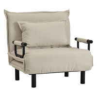 タマリビング 折りたたみソファベッド 幅875mm ライトベージュ 1台（直送品）