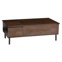 タマリビング リフティングテーブル リフティングテーブル 幅900×奥行500×高さ370～600mm ウォルナット 1台（直送品）