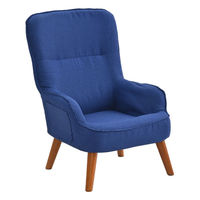 タマリビング ポポララ ハイバックソファ 1人掛 幅620mm ブルー 1台（直送品）