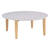 タマリビング スモーキー 折り畳みテーブル スモーキー 丸 幅800×奥行800×高さ330mm ライトグレー 1台（直送品）