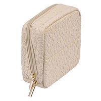 大河商事 手前折り自立コスメポーチ 立てて見渡せる ベージュ bon018_be 1個（直送品）