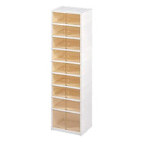 大河商事 シューズボックス クリア Lサイズ 9段 折り畳み式 monowa061_L 1台（直送品）