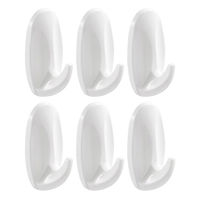 大河商事 貼るだけ設置 両面テープフック 3サイズ展開(S)6個入り monowa201_wh 1S(6個)（直送品）