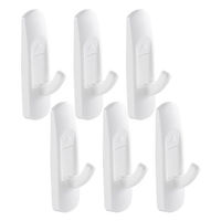 大河商事 貼るだけ設置 両面テープフック 3サイズ展開(M)6個入り monowa202_wh 1S(6個)（直送品）