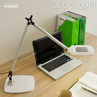 大河商事 LED デスクライト調色3色 センサー式 薄型ライト ホワイト wasser16 1台（直送品）