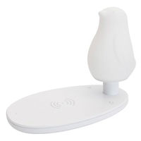 大河商事 ヒーリングLEDライト 鳥型 Qi充電対応 ホワイト wasser63_wh 1個（直送品）