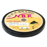 日本紐釦貿易 ソフトオリゴム 幅15mm×15m巻 黒 F10-SFT15-B 1巻15m（直送品）