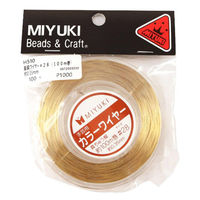 MIYUKI 手芸ワイヤー カラーワイヤー 真ちゅう線 ゴールド #28 約100m巻 H510 MIY-H510 1セット(6個入)（直送品）