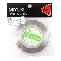 MIYUKI 手芸ワイヤー カラーワイヤー ステンレス線 #30 約100m巻 H512 MIY-H512 1セット(6個入)（直送品）