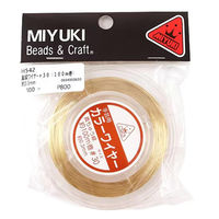 MIYUKI 手芸ワイヤー カラーワイヤー 真ちゅう線 ゴールド #30 約100m巻 H542 MIY-H542 1セット(6個入)（直送品）