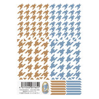 TSUMEKIRA(ツメキラ) ネイルシール 千鳥格子Grandeキャメル&ブルー NN-FKO-006 1セット(3枚)（直送品）