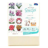 刺繍布(約)53×50cmカット/No.3900アイダー・ベージュ OLY3900-1001 1枚（直送品）