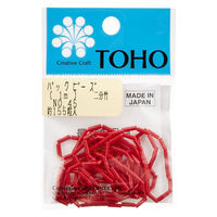 トーホー(TOHO) 竹ビーズ 二分竹 糸通しビーズ 長さ約6mm No.45 1m入り TK2-45-PC 1セット(5枚)（直送品）