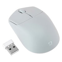 ナカバヤシ 無線静音 軽量ミニマウス 3ボタン BlueLED グレー MUS-RKT249GY 1個（直送品）