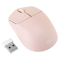 ナカバヤシ 無線静音 軽量ミニマウス 3ボタン BlueLED ピンク MUS-RKT249P 1個（直送品）