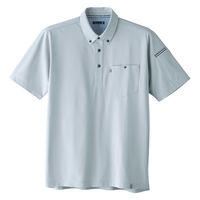 Asahicho(旭蝶繊維) 0023 半袖ニットシャツ ライトグレー LLサイズ 1枚（直送品）