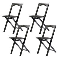 タマリビング ボーナス フォールディングチェア ボーナス ブラック 1セット（4脚入）（直送品）