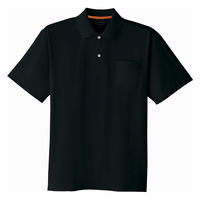 Asahicho(旭蝶繊維) E0014 半袖ポロシャツ ブラック Sサイズ 1枚（直送品）