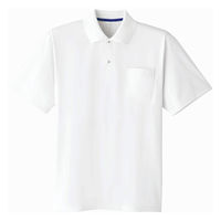 Asahicho(旭蝶繊維) E0014 半袖ポロシャツ ホワイト Sサイズ 1枚（直送品）