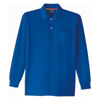 Asahicho(旭蝶繊維) E0015 長袖ポロシャツ ブルー 6Lサイズ 1枚（直送品）