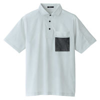 Asahicho(旭蝶繊維) 0028 半袖ファブリックシャツ シルバー 4Lサイズ 1枚（直送品）