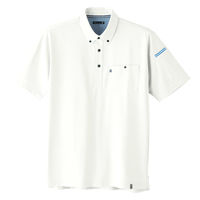 Asahicho(旭蝶繊維) 0023 半袖ニットシャツ ホワイト 6Lサイズ 1枚（直送品）