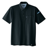 Asahicho(旭蝶繊維) 0023 半袖ニットシャツ ブラック 3Lサイズ 1枚（直送品）