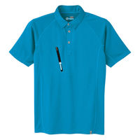 Asahicho(旭蝶繊維) 0016 半袖ポロシャツ ターコイズブルー 3Lサイズ 1枚（直送品）