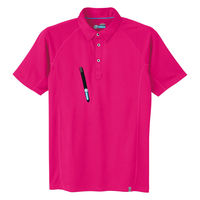 Asahicho(旭蝶繊維) 0016 半袖ポロシャツ ショッキングピン SSサイズ 1枚（直送品）