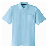Asahicho(旭蝶繊維) E0014 半袖ポロシャツ サックス 6Lサイズ 1枚（直送品）