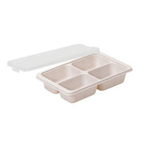 リバティーコーポレーション 保存容器 130ml×4マス 2個 ワームグレー LD-341 1個（直送品）