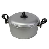 リバティーコーポレーション 両手鍋 22cm アルミ 軽量 ガス火専用 LD-371 1個（直送品）