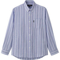 ケアファッション パナマスナップ釦シャツ ブルー L W0182182112 1着（直送品）