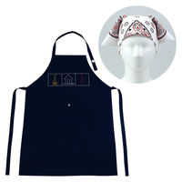 アーテック 基礎縫いエプロン 紺 (バンダナ白) 50771 1包（直送品）