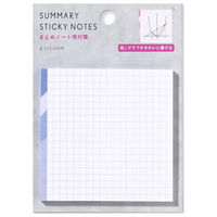 SUMMARY STICKY NOTES paper 付箋 方眼罫 70×70mm 30シート グリッド GSNP-02 1セット(3冊)（直送品）