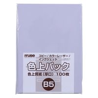 ミューズ 色上パック 色上質紙 厚口 B5 100枚入 藤 300801 1セット(1パック(100枚入)×2)（直送品）